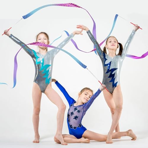 AITIME Ribbon Wands Party Favors for Kids, 20 Pack Rhythmic Gymnastics Ribbon, Girl Birthday ,Outdoor Party Games Supplies, Dance Streamers, Stars Ribbon Dancer - Image 5