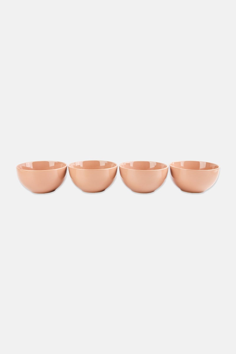 Maser 4 Pieces Round Bowl, Brown - Image 1