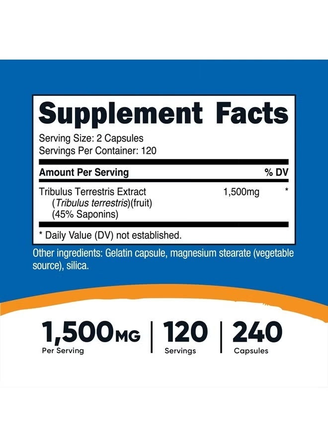 Nutricost, Tribulus, 240 Capsules (750 mg per Capsule) - Image 3