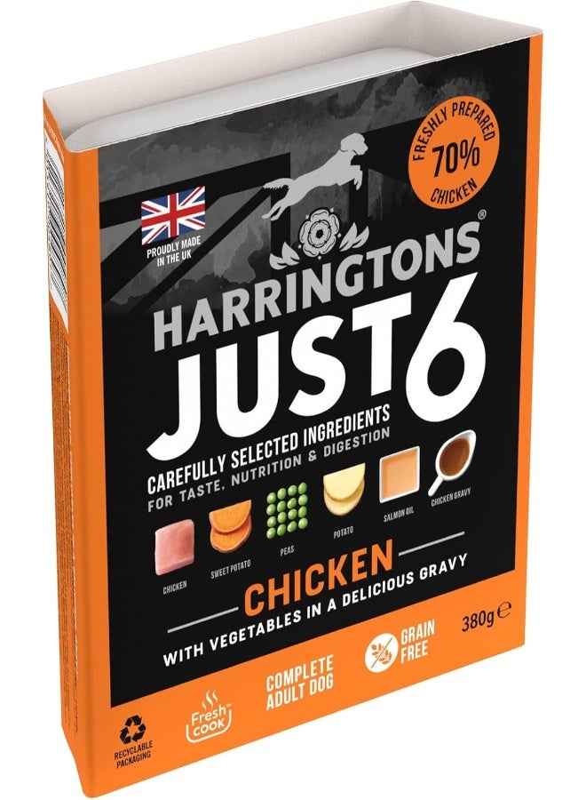 Harringtons Just 6 Chicken Grain Free Wet Dog Food - Image 1