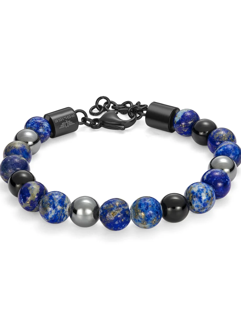 POLICE Spheres Tri-Color Bead Gents Bracelet Grey, Navy and Black