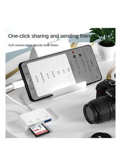 Samu 3-In-1 Type-C Card Reader to SD TF USB Connection Smart Memory Card Reader White  - Image 5