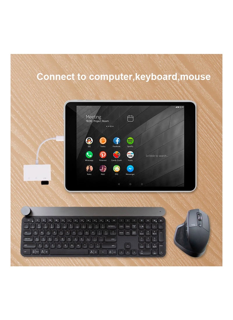 سام - قارئ بطاقات USB C SD متعدد الوظائف 3 في 1 ، قارئ بطاقات من النوع C لجهاز USB C ، محول بطاقة TF يدعم القراءة والكتابة المزدوجة (أبيض) - Image 1