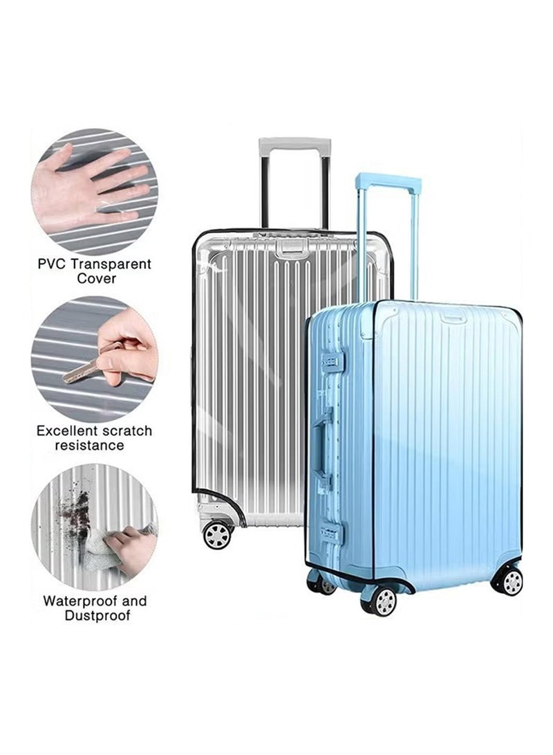 LIVQORA 3PCS Clear PVC Luggage Cover Set (20/24/28 Inch) – Waterproof Transparent Suitcase Protector, TSA Approved Travel Dust & Scratch Protection - Image 5