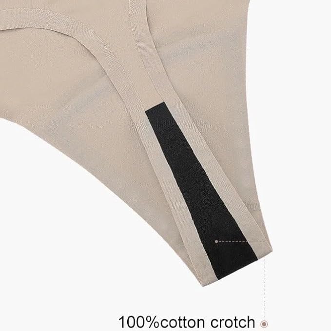 Bodi Fresh Leakproof Thong Underwear, Period & Sweat Protection, Odour Control, Gym Yoga No Cameltoe Underwear - Nude Pack of 3 - Image 3