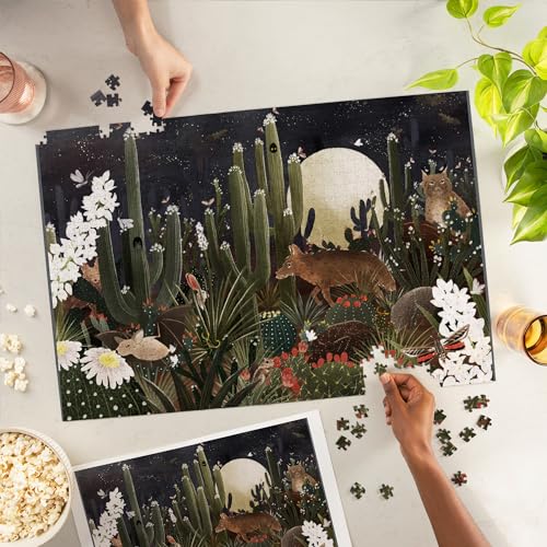 Lantern Press Desert After Dark 1000 Piece Jigsaw Puzzle for Adults Made in USA with Reference Poster - Image 5