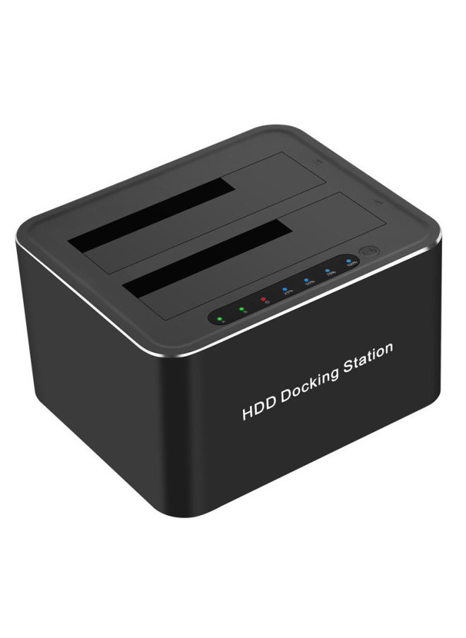 Generic USB3.0 SATA Dual Hard Disk Base Mobile Hard Disk Box Offline Cloning Machine Supports 2.5/3.5 Inch Hard Disk-Color:American Regulations  - Image 2