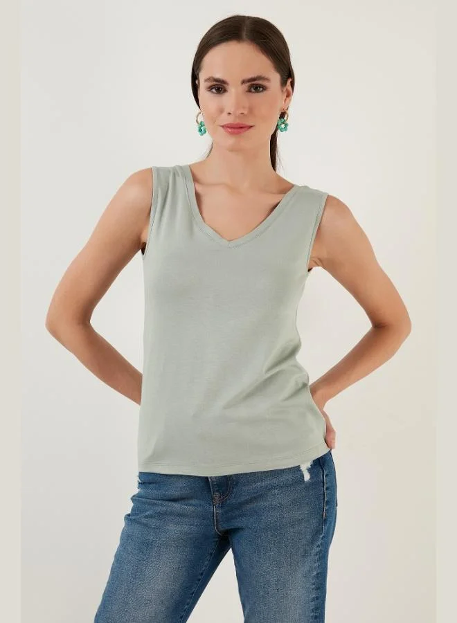 Lela Lela Slim Fit V Neck Thick Strap 2-Pack Blouse Women's BLOUSE 5864384S2