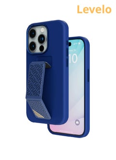 iPhone 15 Pro max Morphix Cuero Gripstand Case, blue