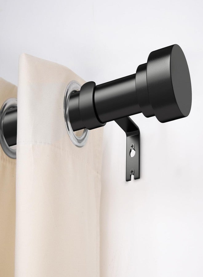 Time Forest Black Curtain Rods for Windows 48 to 84, 1 Inch Adjustable Heavy Duty Long Window Curtain Rod with End Caps, Modern Indoor Outdoor Drapery Rods for Patio Bedroom, Size 32" - 90", 2 Pack - Image 2