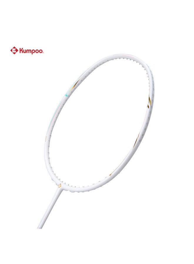 Kumpoo Badminton Racket, Full Carbon Ultra-light 5u Speed Offensive Type Single Racket, Xunfeng Liubai Gold Color - Image 2