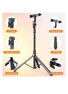 Generic Ufanore 170cm Tripod for iPhone, Extendable Phone Tripod with Remote and 360° Rotation Phone Holder, Aluminum & Sturdy Selfie Stick Tripod with Wider Legs and Thicker Tube, Unique Gold Knobs Lock  - Image 2