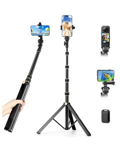 Generic Ufanore 170cm Tripod for iPhone, Extendable Phone Tripod with Remote and 360° Rotation Phone Holder, Aluminum & Sturdy Selfie Stick Tripod with Wider Legs and Thicker Tube, Unique Gold Knobs Lock  - Image 1