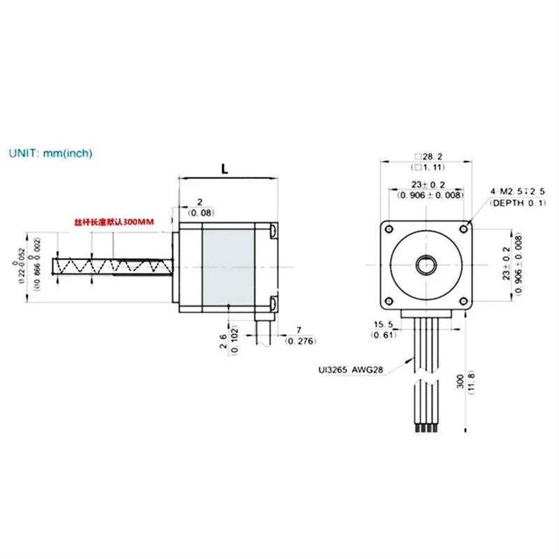 محرك خطوي Nema 11 عمود 5 مم عزم دوران 0.1 نيوتن متر 3410S T5x2 50 مم للآلات ثلاثية الأبعاد - Image 5