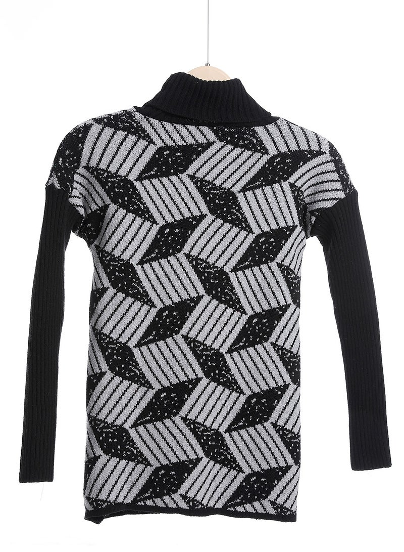 Caesar Girls Wool Pullover With Mutlicolour Design  - Image 2
