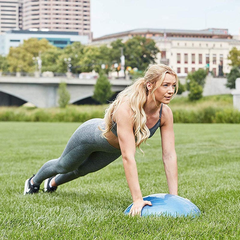 Bosu Balance Ball, Home Gym 20 Inch Full Body Strength Trainer Equipment, Blue - Image 5