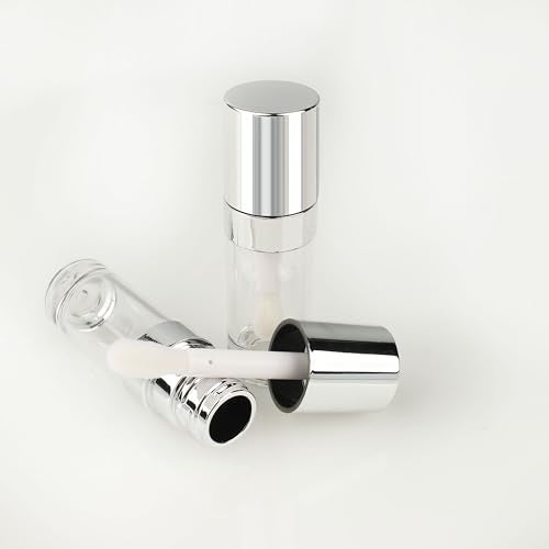 COSIDEA 18pcs Round 8ml 0.27oz r Round silve Empty lip gloss tubes with big large doe foot wand Lipgloss tube containers for lip oil packing - Image 5