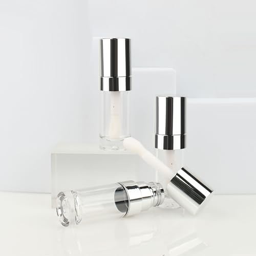 COSIDEA 18pcs Round 8ml 0.27oz r Round silve Empty lip gloss tubes with big large doe foot wand Lipgloss tube containers for lip oil packing - Image 4