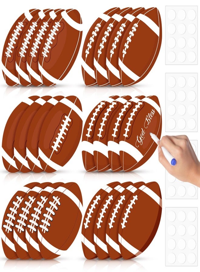 تاوباري 24 قطعة من قوالب كرة القدم من TaoBary، مقاس 7.09 بوصة، في 6 تصميمات ورقية لكرة القدم، ملصقات ولوحات إعلانات للفصول الدراسية، مع 48 قطعة من نقاط الغراء لحفلات أعياد الميلاد وحفلات استقبال المولود، لافتة حائط DIY - Image 1