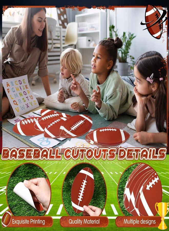 تاوباري 24 قطعة من قوالب كرة القدم من TaoBary، مقاس 7.09 بوصة، في 6 تصميمات ورقية لكرة القدم، ملصقات ولوحات إعلانات للفصول الدراسية، مع 48 قطعة من نقاط الغراء لحفلات أعياد الميلاد وحفلات استقبال المولود، لافتة حائط DIY - Image 3
