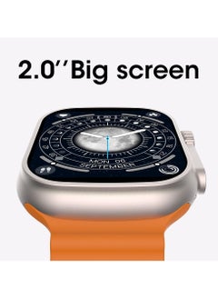 Microwear W68 Watch Ultra 2inch IPS Screen Sport Smartwatch with Orange Ocean Band  - Image 4