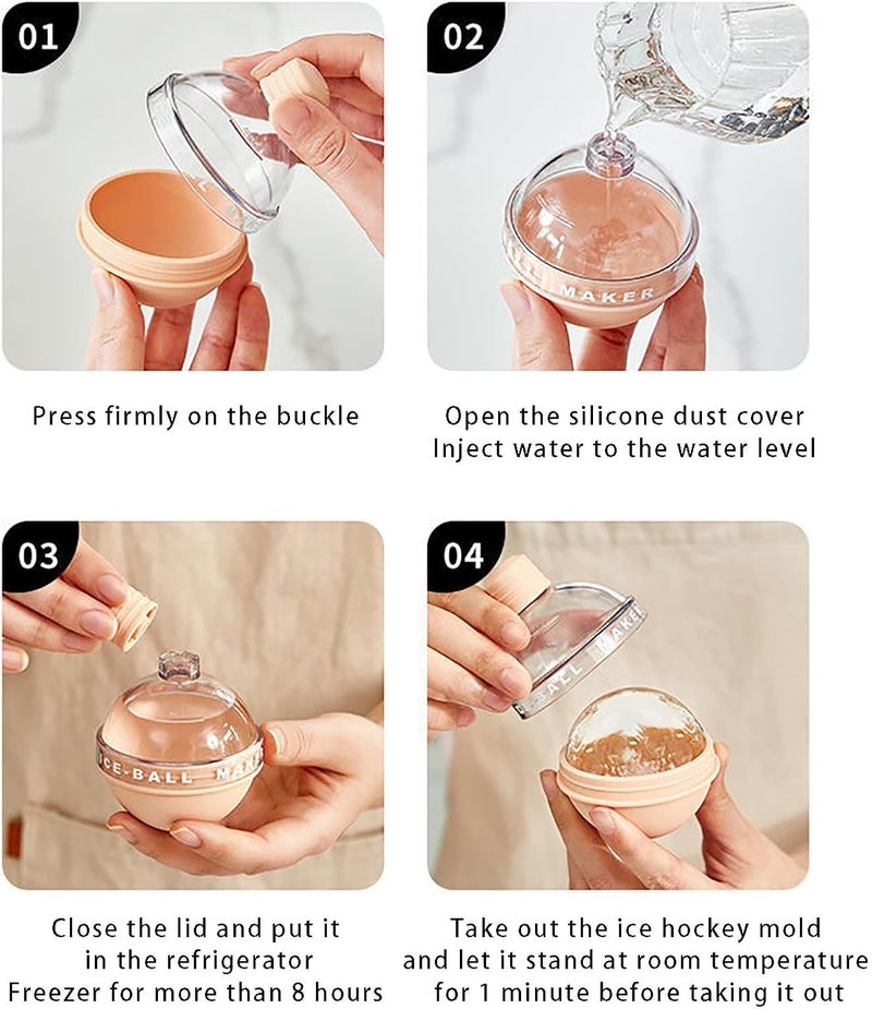 klarako Ice Ball Maker Silicone Mould, Creative Light Bulbs Ice Ball Molds, Whiskey Ice Ball Moulds 2.5 Inches Large Sphere Ice Ball Cube Mould for Cocktail Bourbon Juice (Purple) - Image 5