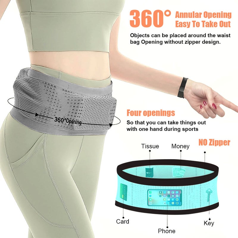 HANNEA® Slim Running Belt Bag with Hook Elastic Waist Bag for Keep Phone - Image 3