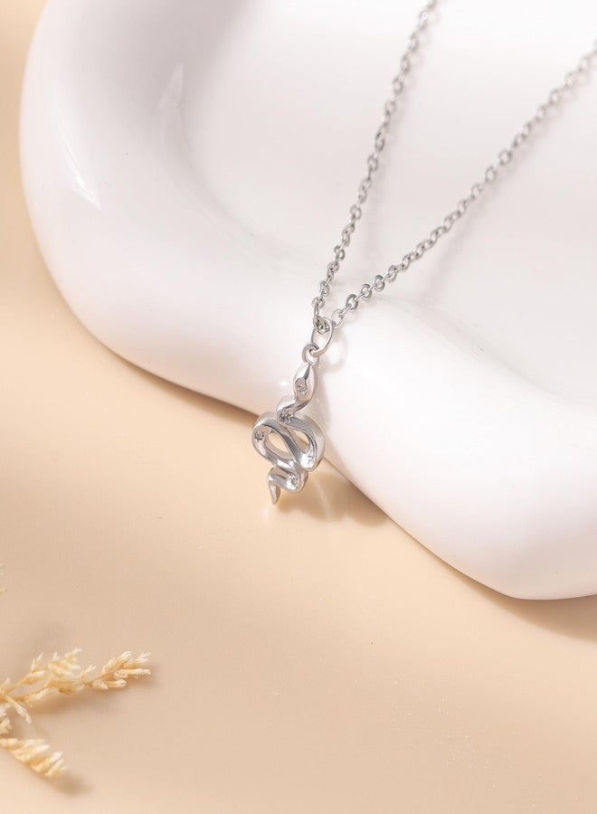 Baydurcan Silver Necklace for Women Evil Eye Ankh Bow Necklace for Friends Sister Birthday Just Because Christmas Gifts, One Size, Stainless Steel, Cubic Zirconia - Image 3