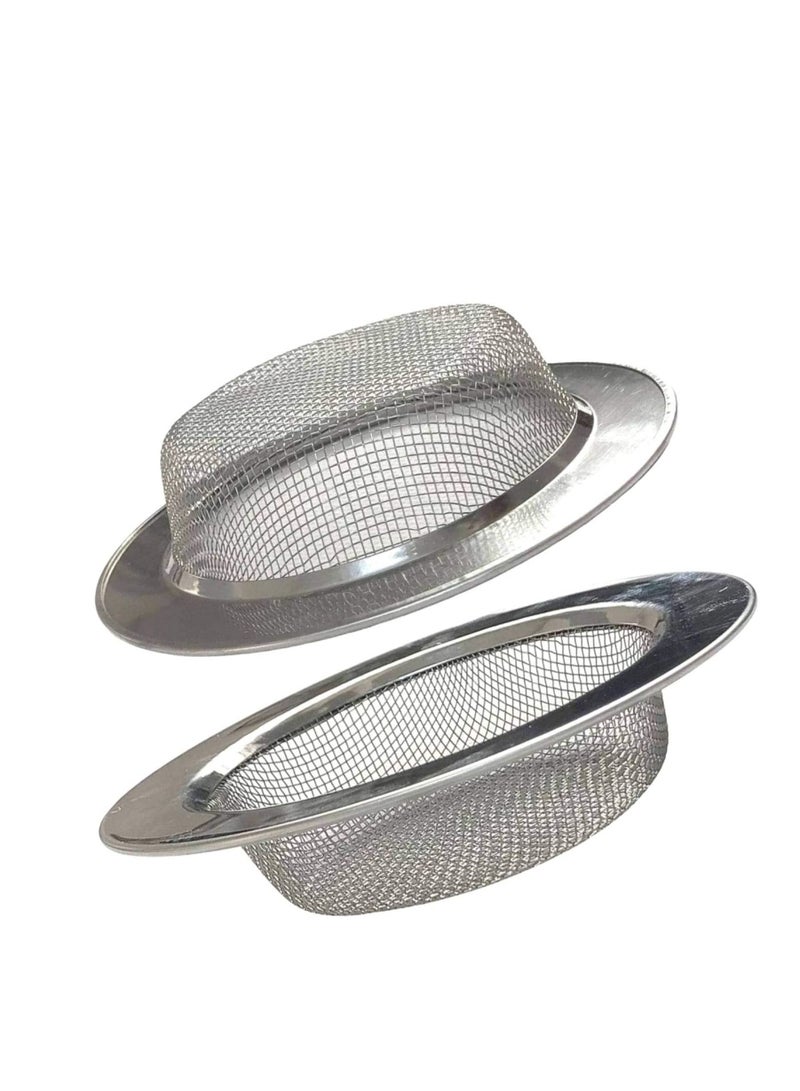 SYOSI Strainer Basket Drain Hair Catcher, Sink Drain Filter Kitchen Premium Stainless Steel Bathroom Sink Bathtub Shower Drain Cover Rust Free Compatible with Bath Or Kitchen Sinks - Image 1