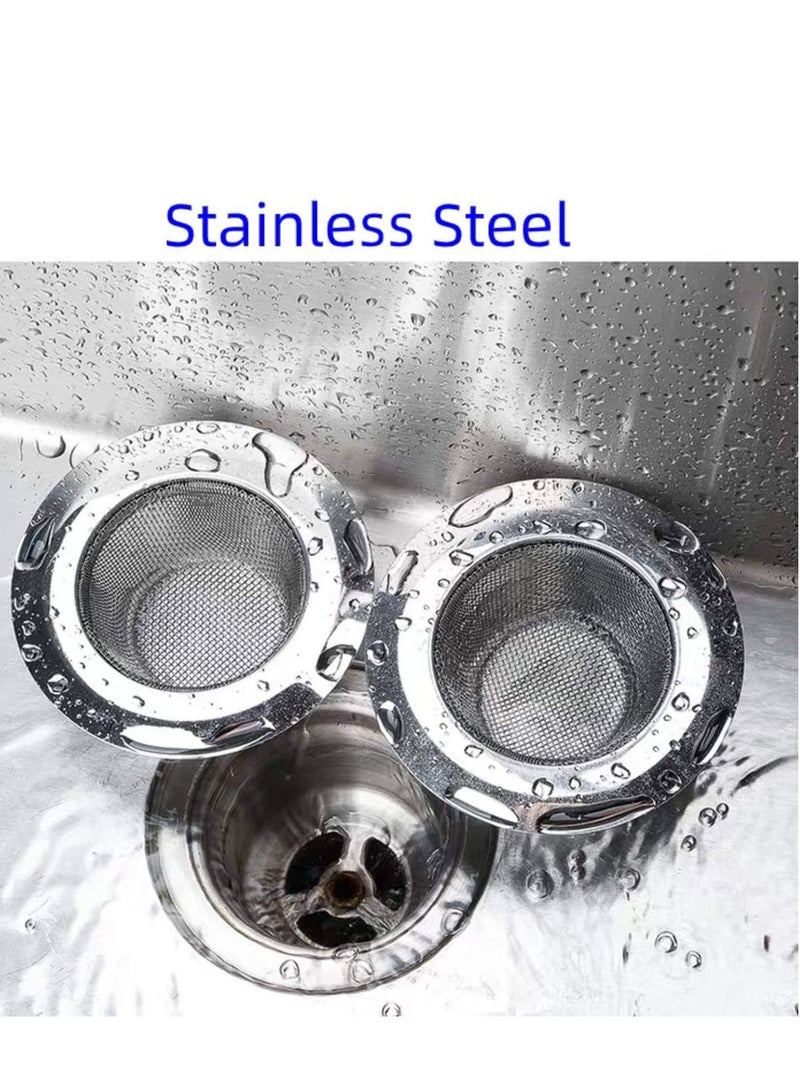 SYOSI Strainer Basket Drain Hair Catcher, Sink Drain Filter Kitchen Premium Stainless Steel Bathroom Sink Bathtub Shower Drain Cover Rust Free Compatible with Bath Or Kitchen Sinks - Image 5