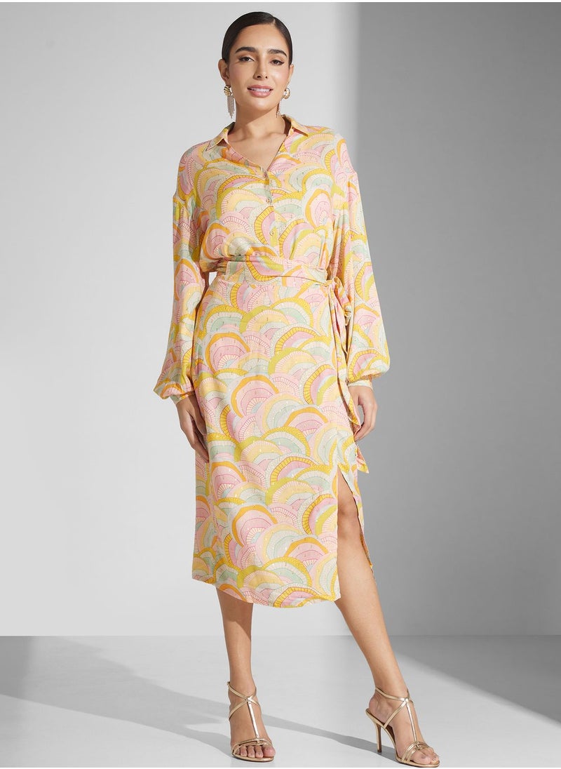 Never fully Dressed - Floral Print High Waist Skirt - Image 1