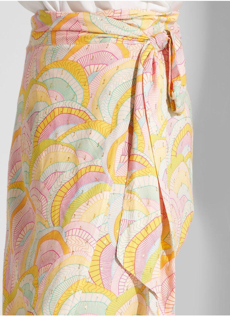 Never fully Dressed - Floral Print High Waist Skirt - Image 1