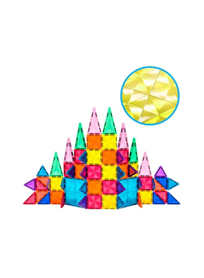 PicassoTiles 60 Pieces Magnetic Building Block Mini Diamond Series Travel Size On-the-Go Magnetic Construction Toy Set, Educational Toy Children's Brain Development Stacking Blocks PTM60 for Boys & Girls Age 3+ - Image 2