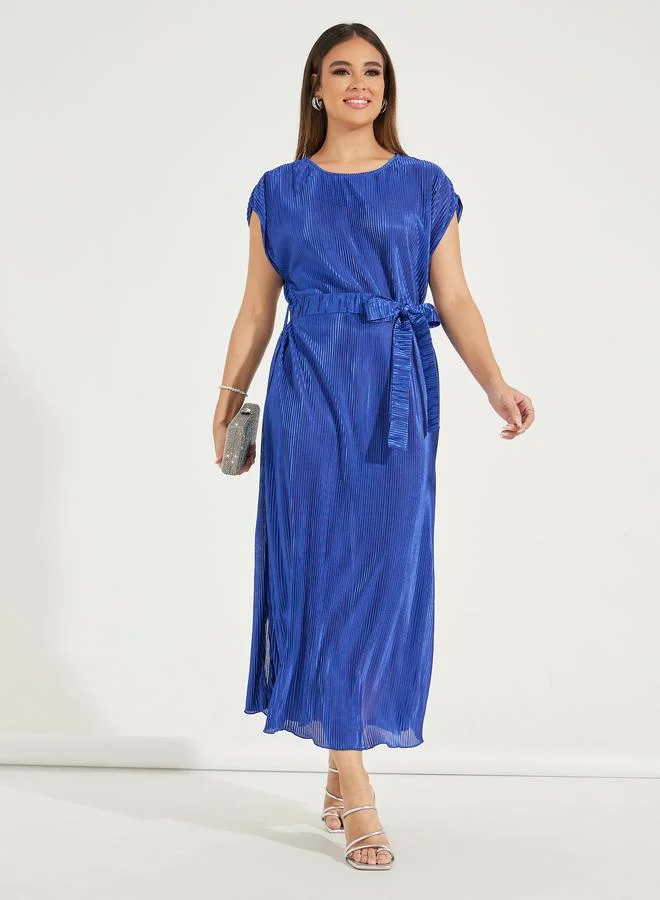 Styli Pleated Midi Dress