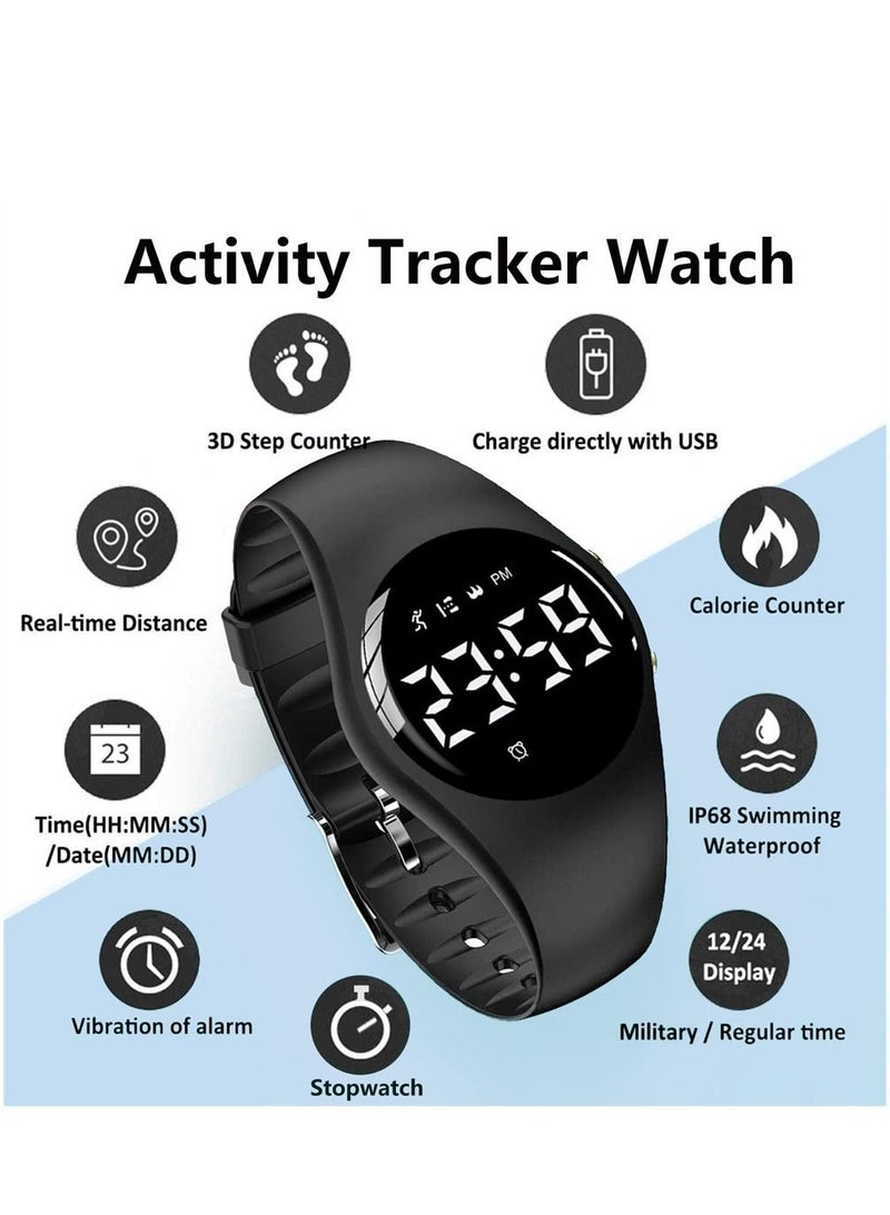Simple Sports Watch, Water Resistant Digtal Watch, Rechargeable Smart Watch for Kids - Image 2