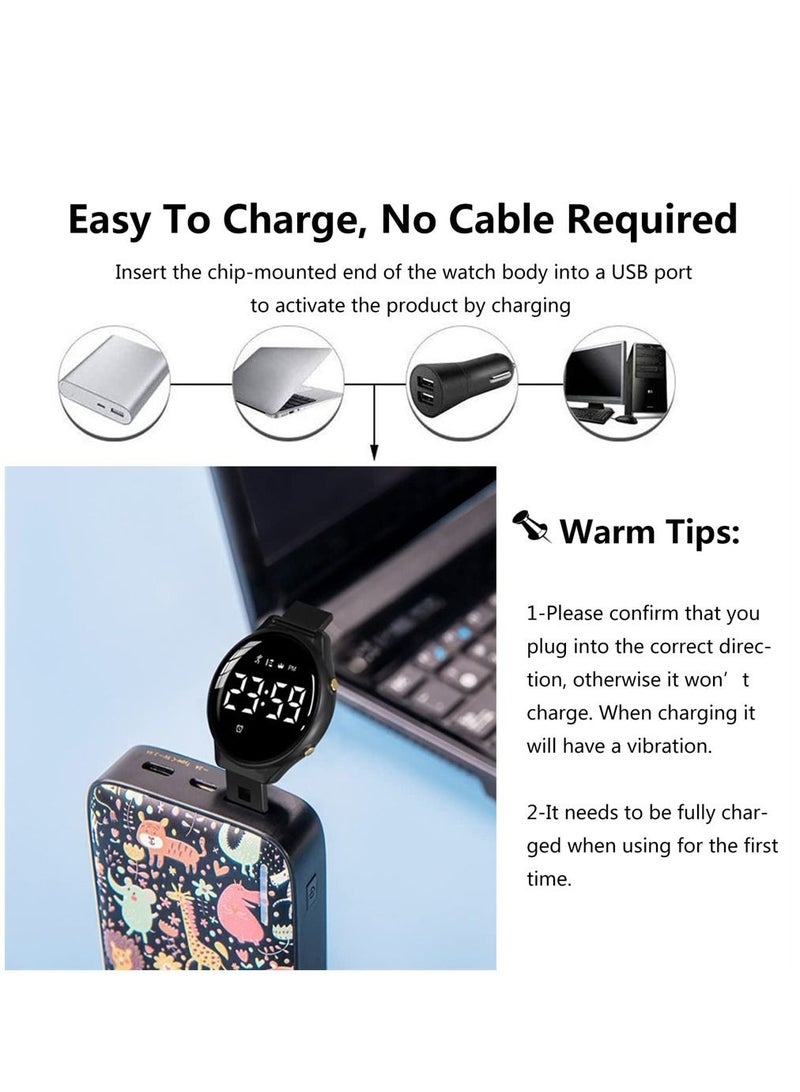 Simple Sports Watch, Water Resistant Digtal Watch, Rechargeable Smart Watch for Kids - Image 4