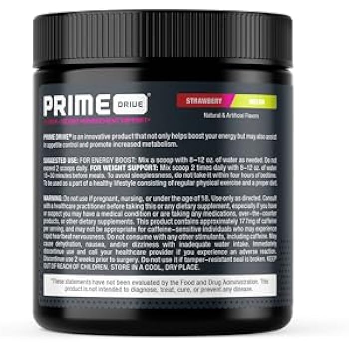 Complete Nutrition Prime Drive Energy Strawberry Melon Pre Workout Energy Drink Powder, Provides Extreme Energy, Focus and Intensity, Boosts Metabolism 10.2oz (30 Servings) - Image 2