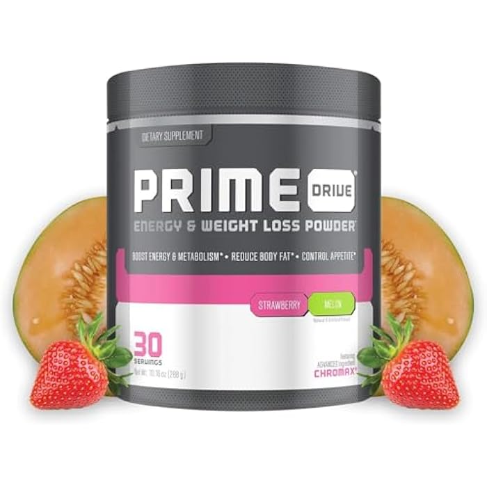Complete Nutrition Prime Drive Energy Strawberry Melon Pre Workout Energy Drink Powder, Provides Extreme Energy, Focus and Intensity, Boosts Metabolism 10.2oz (30 Servings) - Image 1