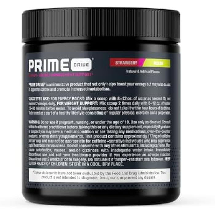 Complete Nutrition Prime Drive Energy Strawberry Melon Pre Workout Energy Drink Powder, Provides Extreme Energy, Focus and Intensity, Boosts Metabolism 10.2oz (30 Servings) - Image 5
