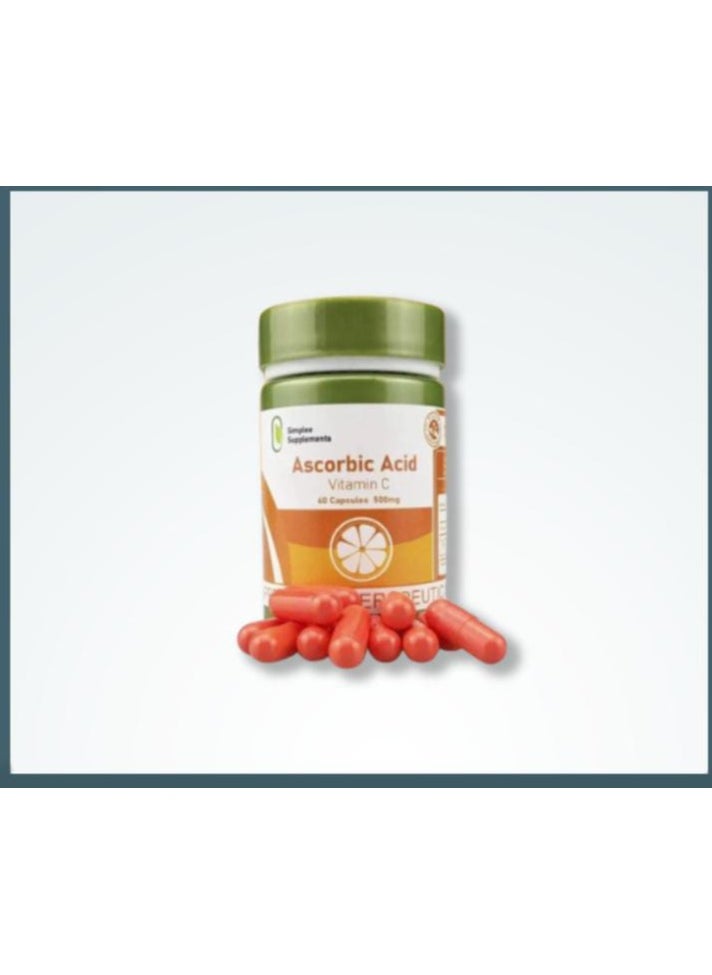Simplee Supplements Simply Ascorbic Acid/Vitamin C Capsule Supplement 