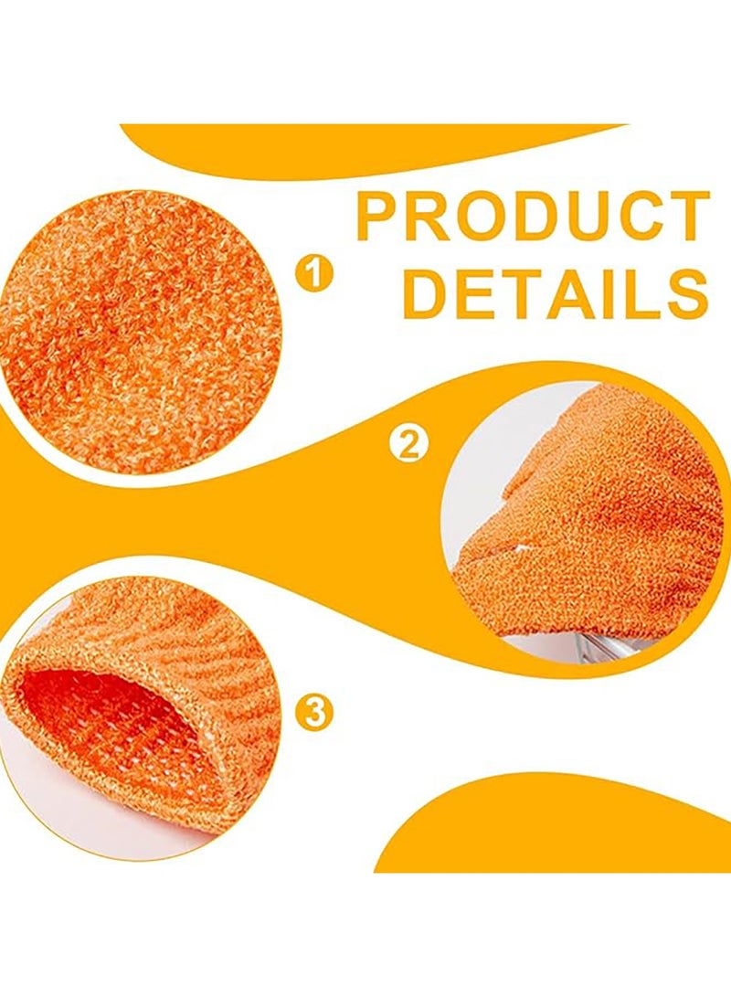 ToolHouse 4 Pcs Exfoliating Gloves Scrub Mitts for Shower Spa for Cleansing Dead or Dry Skin  Bath Gloves for Both Men and Women  - Image 2