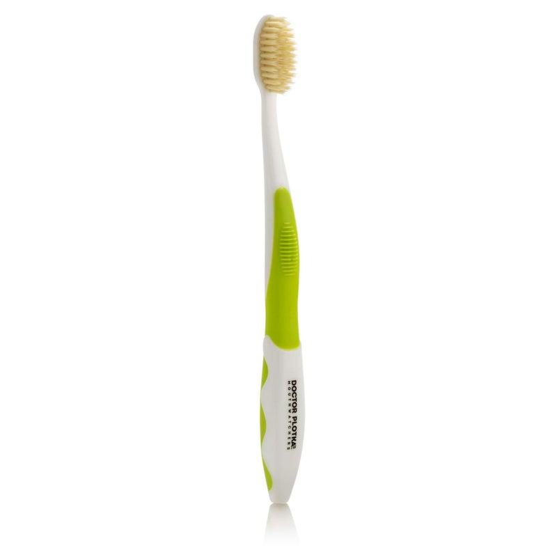 MOUTHWATCHERS MOUTHWATCHERS Soft Flossing Toothbrush 1 Green Manual Toothbrush for Adults Ultra Clean Good for Sensitive Teeth and Gums by Dr Plotkas 