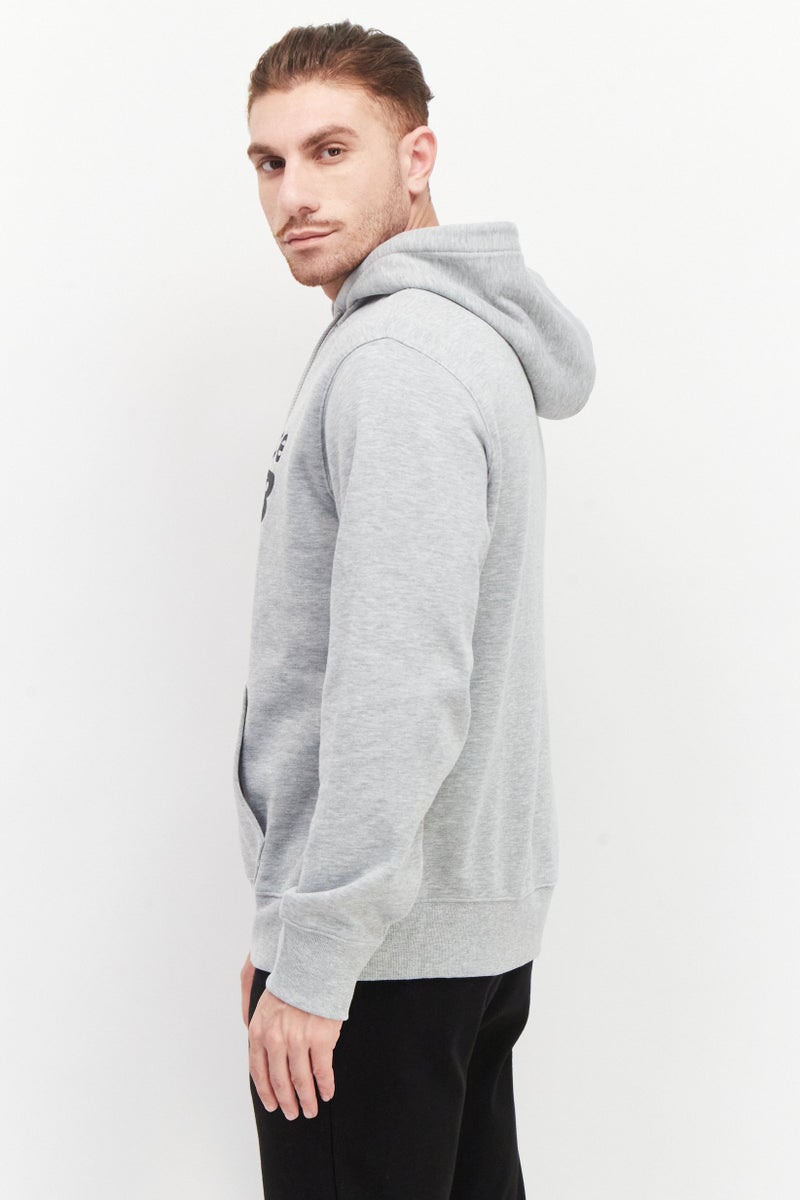 NETFLIX Men Sportswear Fit Hooded Neck Long Sleeves Running Sweatshirt, Grey - Image 3