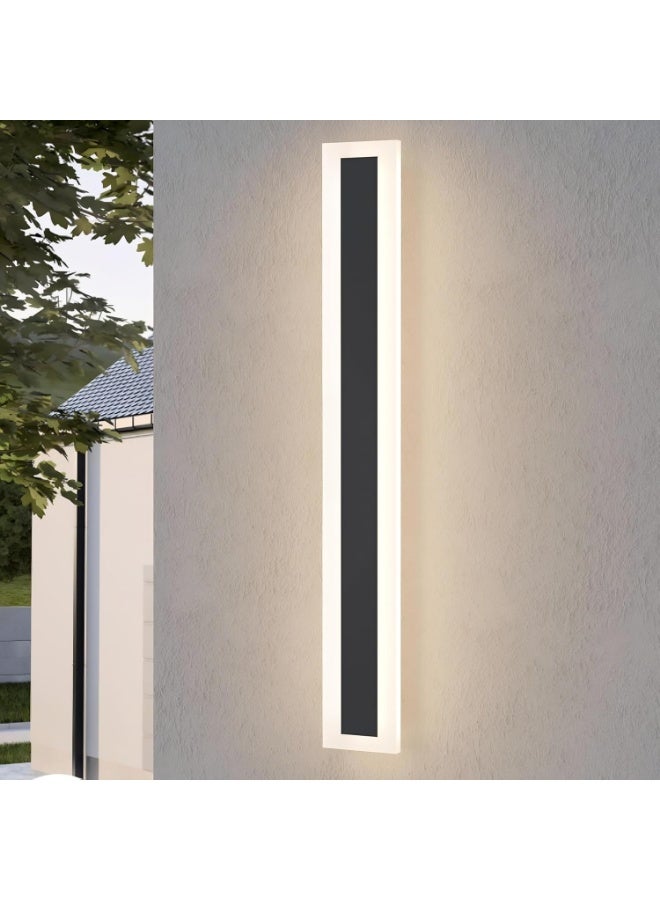 PRIME SOLE Modern Outdoor LED Wall Light Vertical Design Waterproof Wall Lamp for Exterior Lighting Garden Porch Patio Entryway Energy Efficient Sleek Minimalist Fixture Contemporary Home Lighting - Image 1