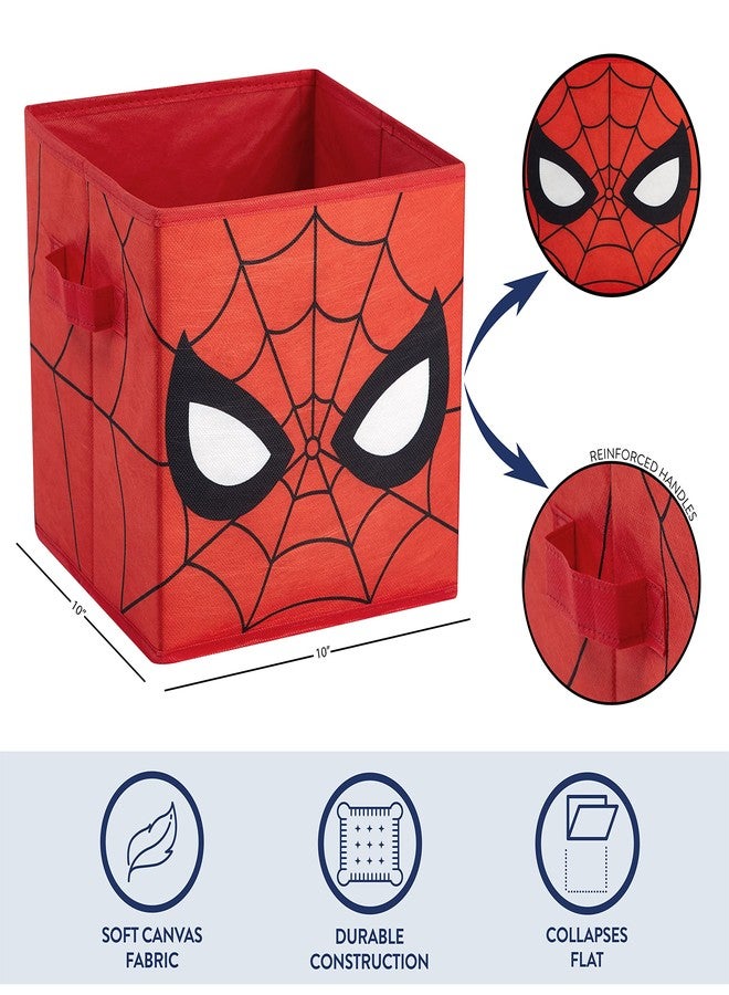 Idea Nuova Marvel Spiderman Collapsible Storage Cubes, Set of 2, 10"x10",Spiderman/Red - Image 3