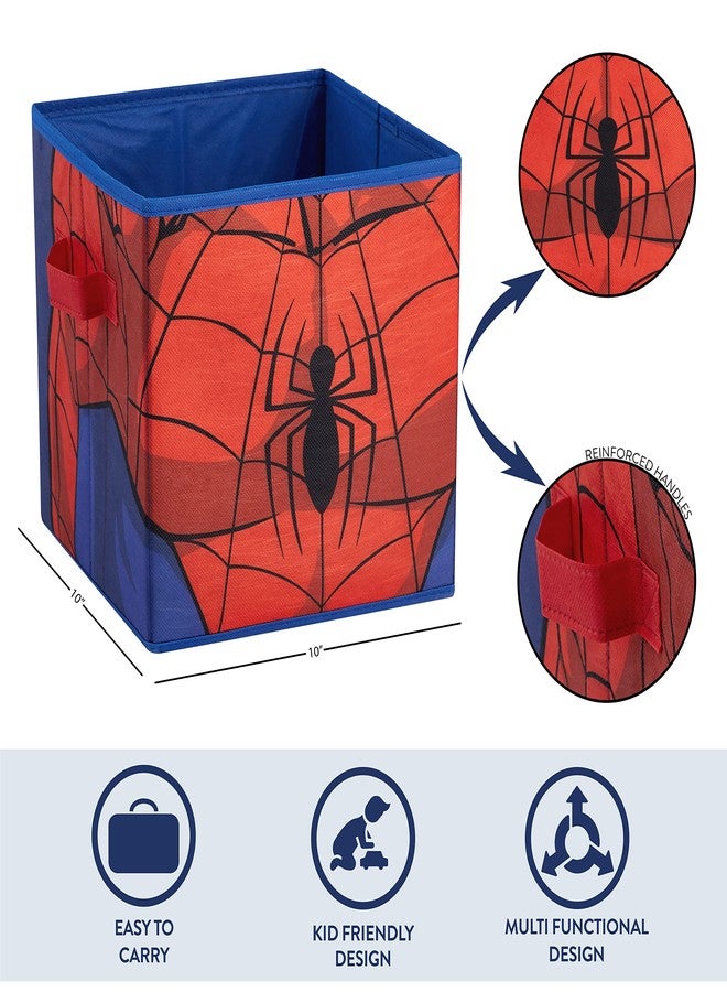 Idea Nuova Marvel Spiderman Collapsible Storage Cubes, Set of 2, 10"x10",Spiderman/Red - Image 4