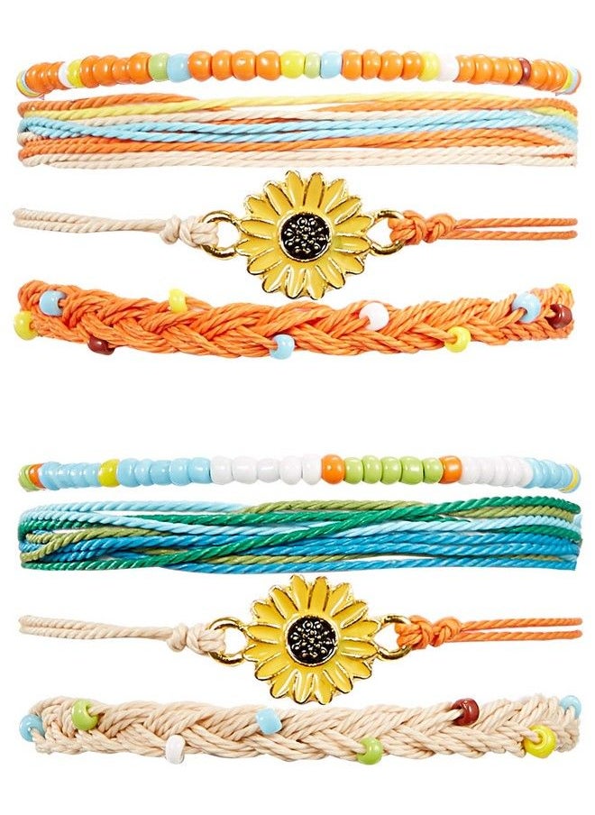 meekoo Sunflower Bracelets Beaded Boho Waterproof Bracelets Friendship  - Image 2