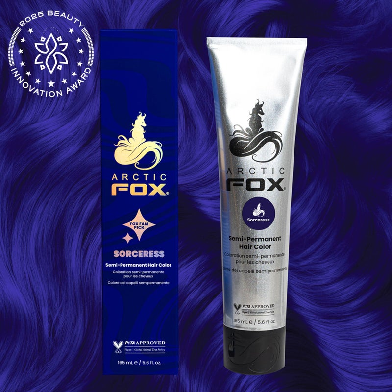 Arctic Fox Semi-Permanent Hair Color Dye, Vegan & Cruelty-Free, Conditioning, Ammonia-Free, Peroxide-Free, Midnight Blue, Sorceress, 5.6 fl oz - Image 2