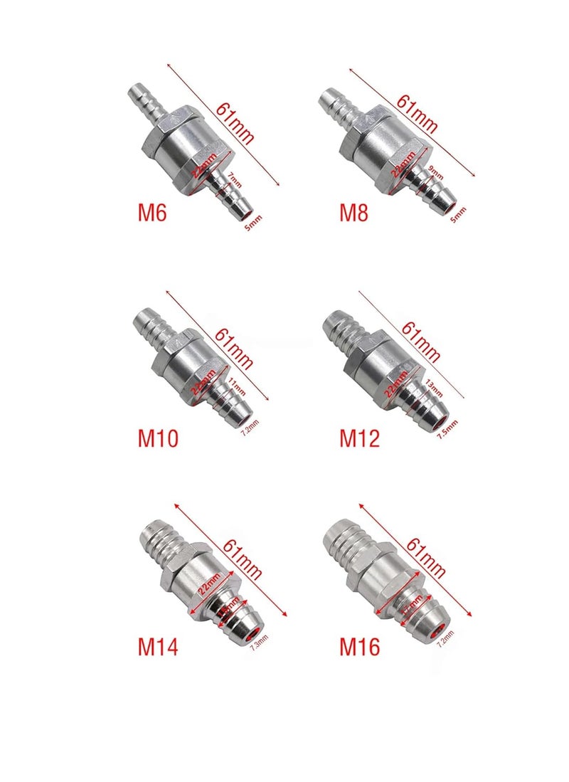 CentIoT - One-Way Non-Return Inline Check Valve - Aluminium Alloy with NBR valve - for fuel Petrol Diesel (16MM) - Image 3