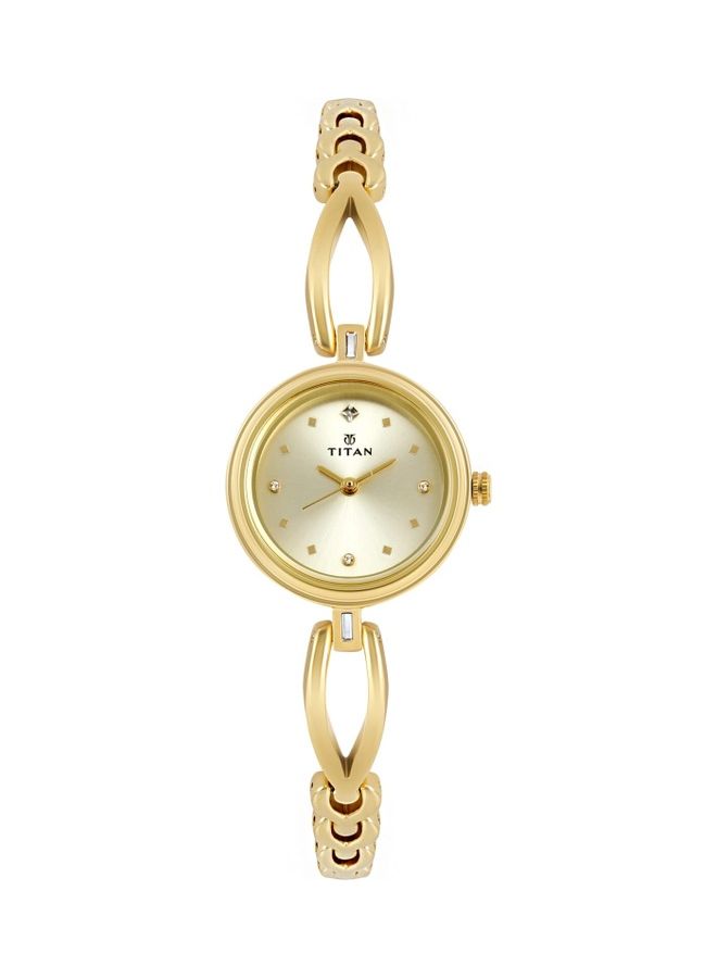 TITAN Women Karishma Champagne Dial Analog Watch  Wo 2601YM02 - Image 1
